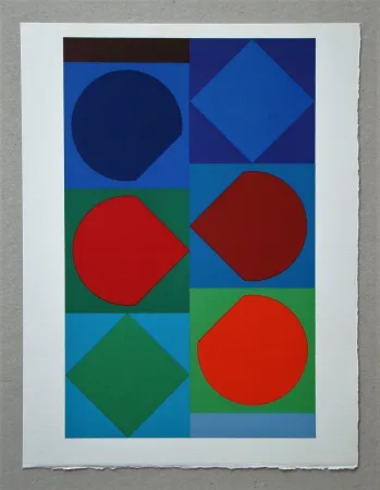 Lithograph Vasarely - Beryll