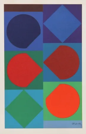 Lithograph Vasarely - Beryll from Souvenirs de Portraits d'Artistes