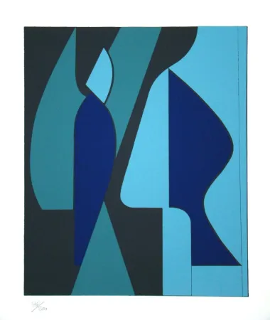 Screenprint Vasarely - Chillan