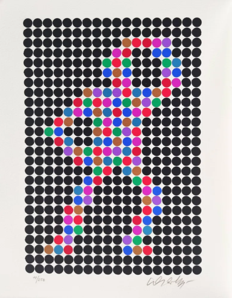 Screenprint Vasarely - Cirke