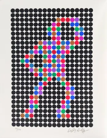 Screenprint Vasarely - Cirke