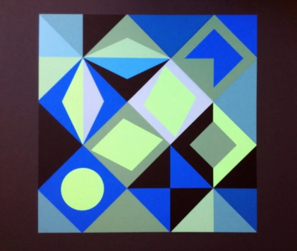 Lithograph Vasarely - COMPOSICION