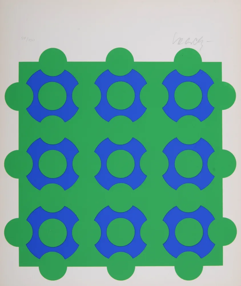 Screenprint Vasarely - Composition, 1967 - Hand-signed