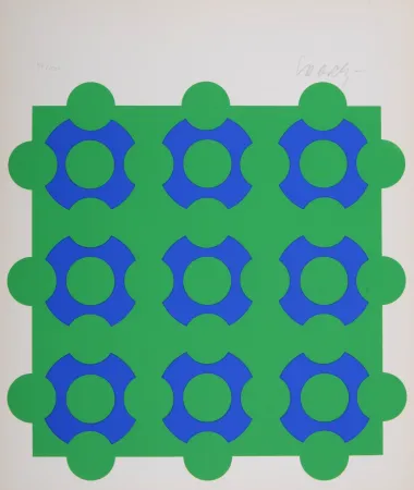 Screenprint Vasarely - Composition, 1967 - Hand-signed
