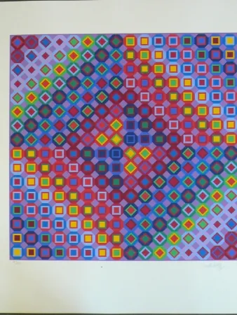 Screenprint Vasarely - Composition