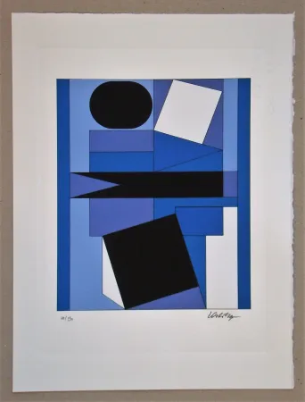 Screenprint Vasarely - Composition