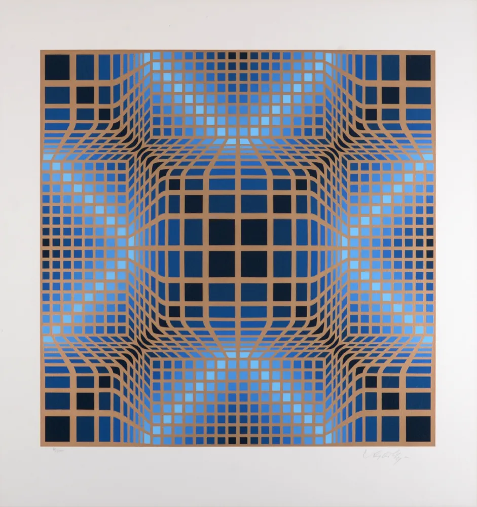 Screenprint Vasarely - Composition, C. 1970 - Hand-signed & numbered
