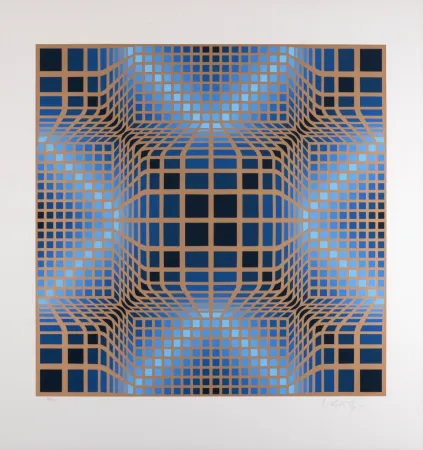 Screenprint Vasarely - Composition, C. 1970 - Hand-signed & numbered