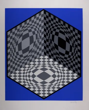 Screenprint Vasarely - Composition cinétique, circa 1982 - Hand-signed