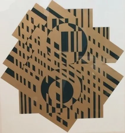 Lithograph Vasarely - Composition géométrique