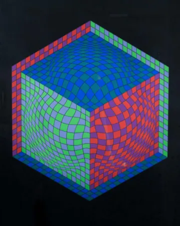 Screenprint Vasarely - Dagg 2