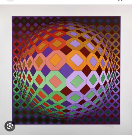 Screenprint Vasarely - Dombodka - 1978