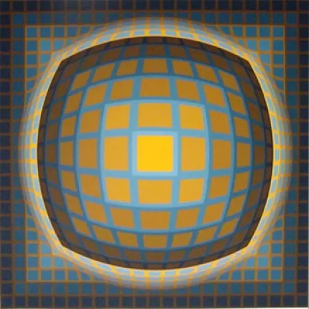 Screenprint Vasarely - Enigma 3