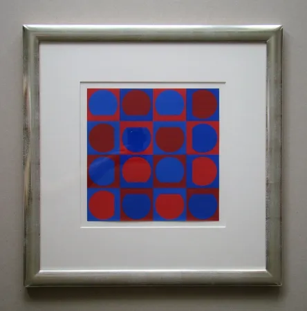 Screenprint Vasarely - Eridan Rouge