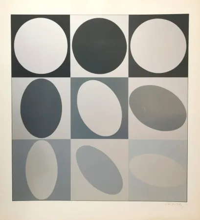 Screenprint Vasarely - Ezust