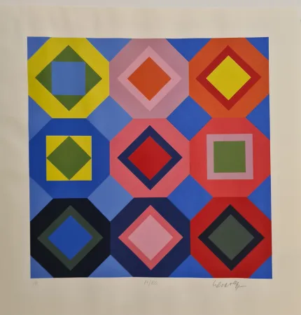 Screenprint Vasarely - Folkokta 
