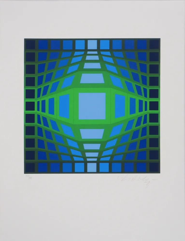 Screenprint Vasarely - Geymant A