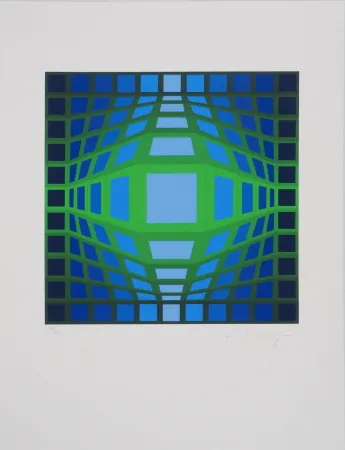 Screenprint Vasarely - Geymant A
