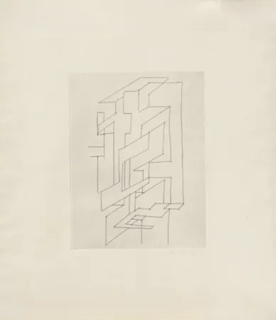 Etching Vasarely - Gordes Gestalt