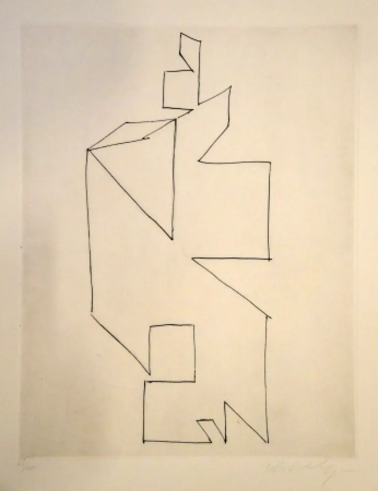 Etching Vasarely - Gordes Synthèse