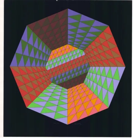 Screenprint Vasarely - Heisenberg