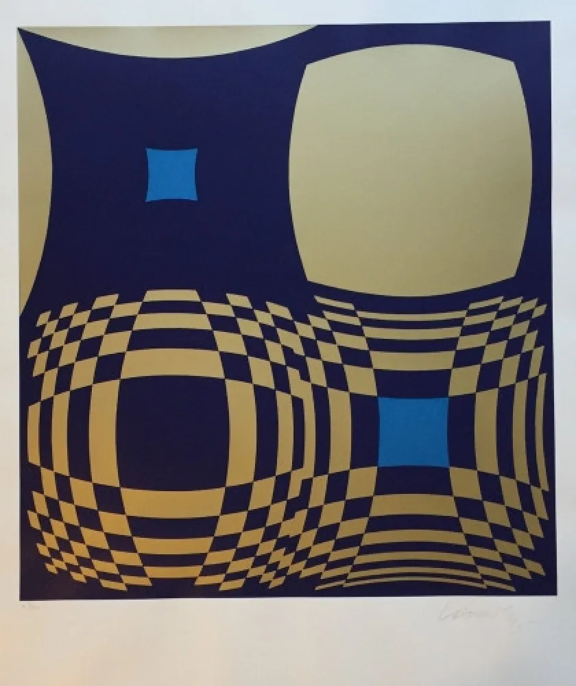 Screenprint Vasarely - Hommage a Bartók