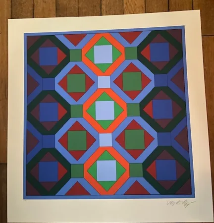 Screenprint Vasarely - Hommage à Jean-Sebastien Bach