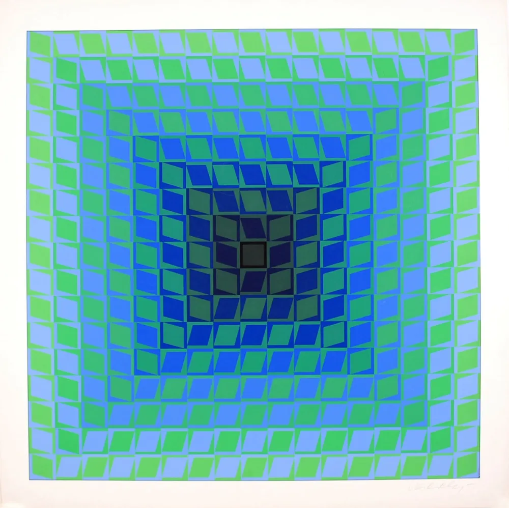 Screenprint Vasarely - IX POSITIF - QUASAR