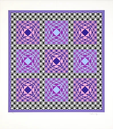Screenprint Vasarely - Jatek