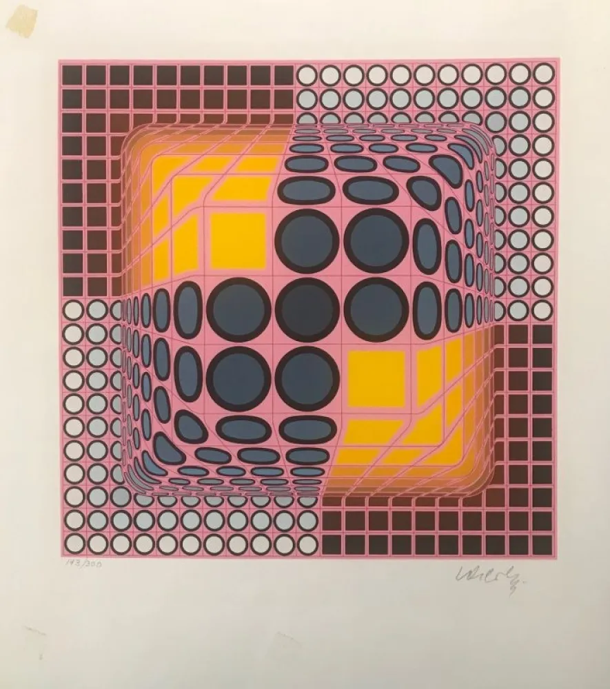 Screenprint Vasarely - Jenge 