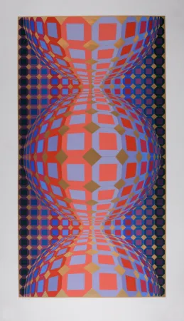 Screenprint Vasarely - Kabba III, 1988 - Hand-signed