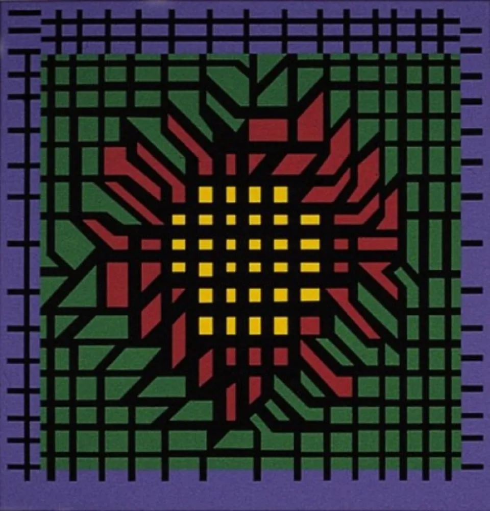 Lithograph Vasarely - Kat-Zag