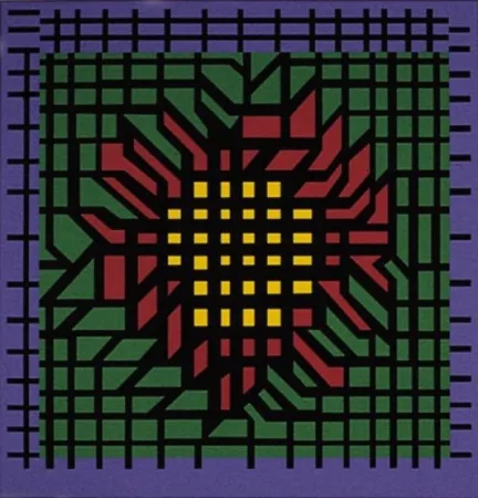Lithograph Vasarely - Kat-Zag