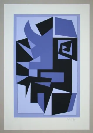 Screenprint Vasarely - Kwartz