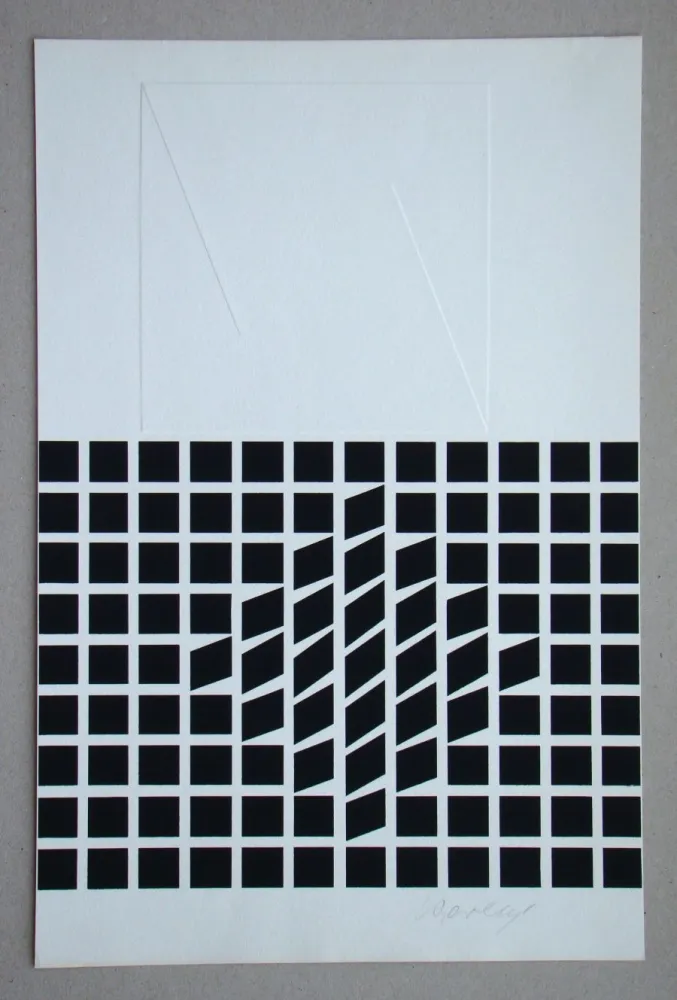 Screenprint Vasarely - Likka-2 ( relief )