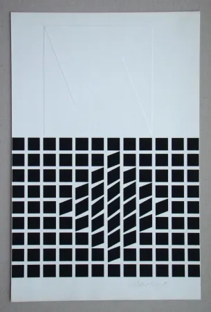 Screenprint Vasarely - Likka-2 ( relief )