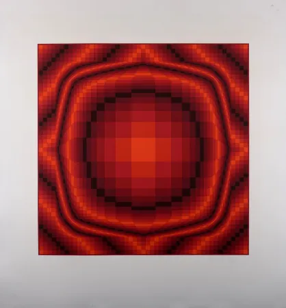Screenprint Vasarely - Mantra Rouge, c.1977 - Hand-signed & numbered!