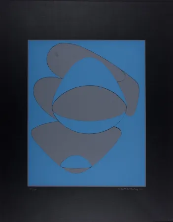 Screenprint Vasarely - Mar Caribe