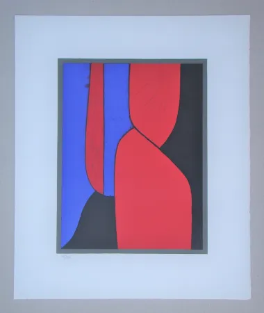 Lithograph Vasarely - Ménerbes