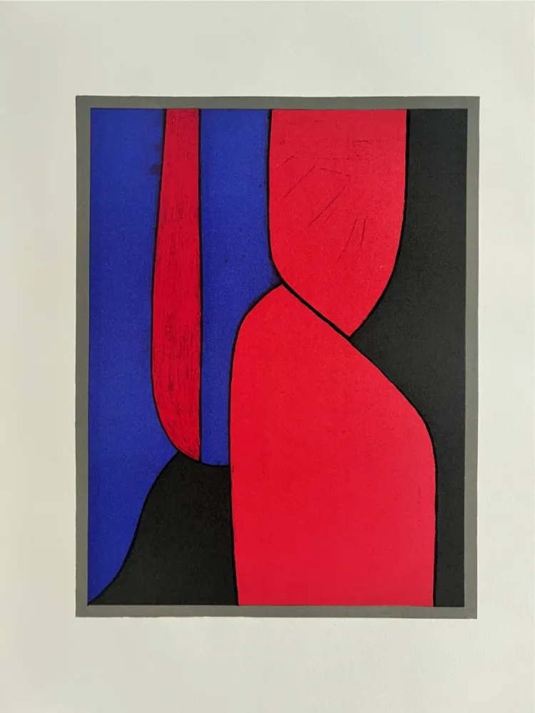 Lithograph Vasarely - Ménerbes