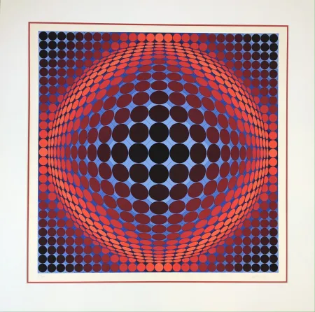 Lithograph Vasarely - Nobel 7