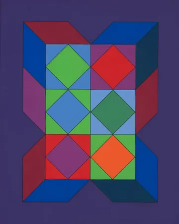 Screenprint Vasarely - Ohne Titel XLVI
