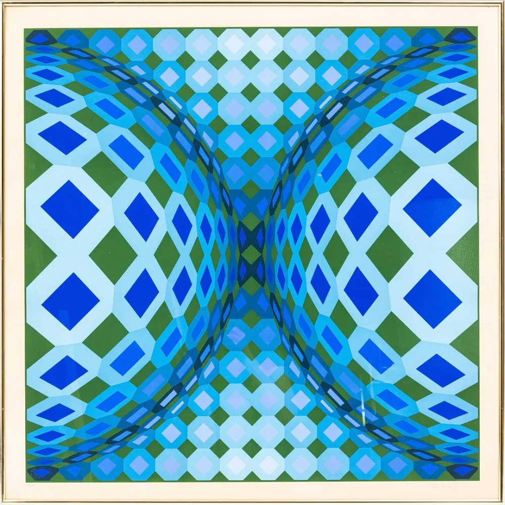 Lithograph Vasarely - OKTA - CHEYT
