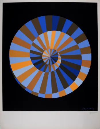 Screenprint Vasarely - Olympia, 1971 - Large silkscreen!