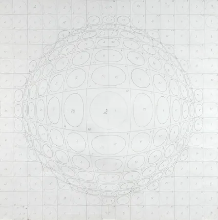 Lithograph Vasarely - Pattern for a silk print