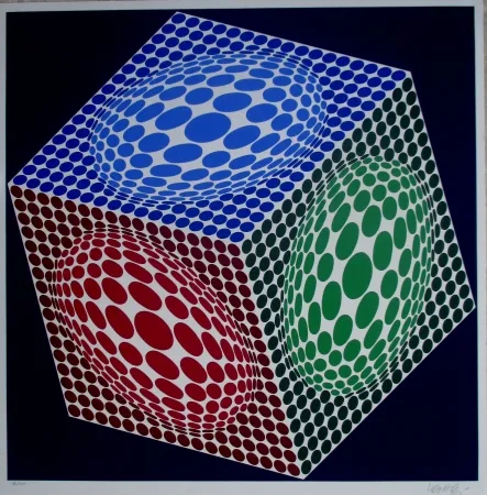 Screenprint Vasarely - Paula