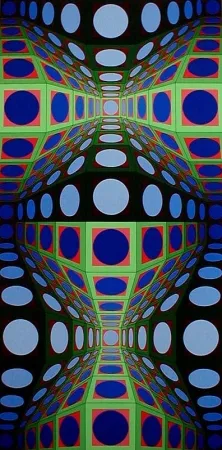 Screenprint Vasarely - Pava