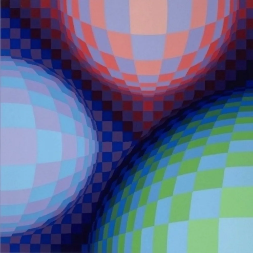 Lithograph Vasarely - Phoenix Constellation