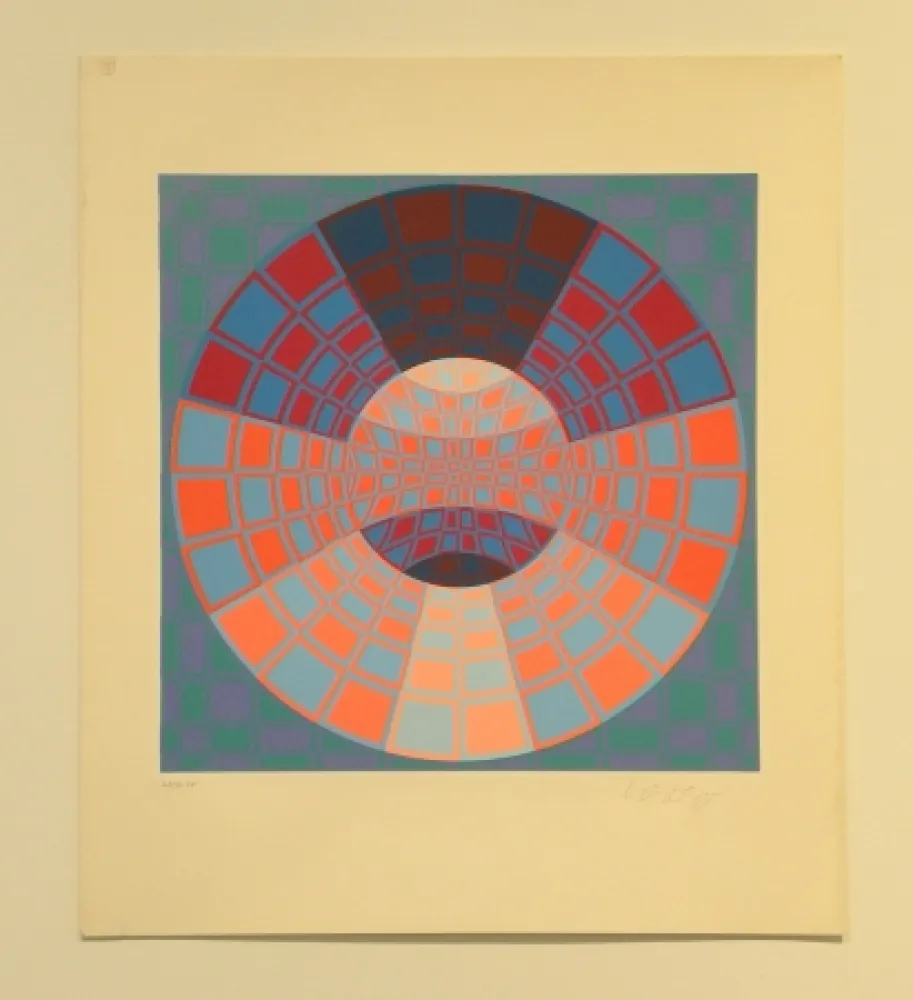 Screenprint Vasarely - Pixis