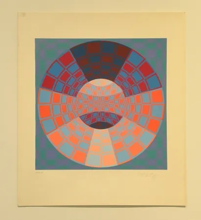 Screenprint Vasarely - Pixis